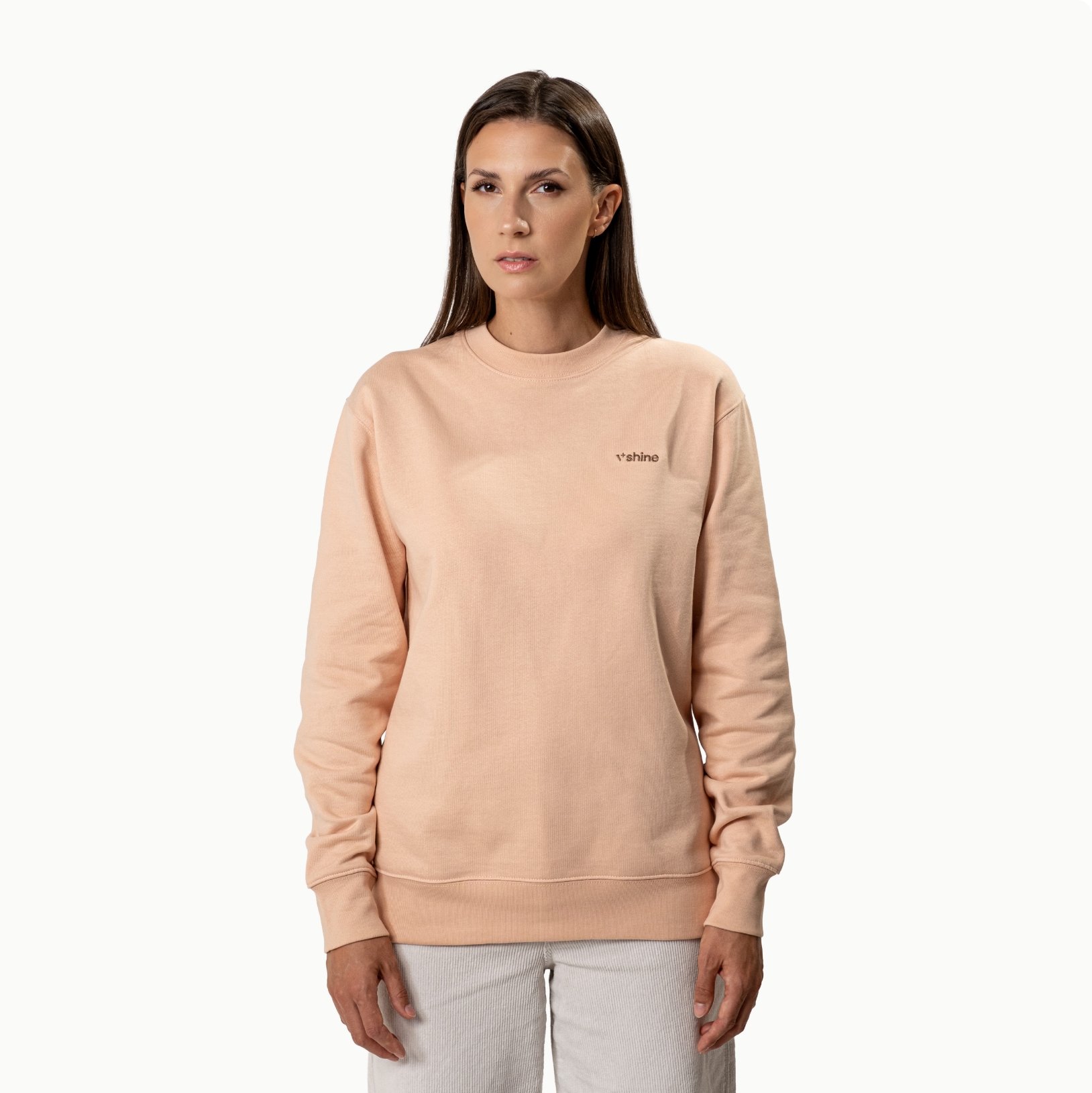 V SHINE Peach Crewneck
